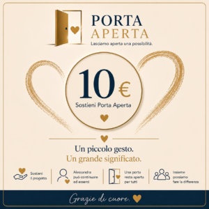 Sostieni Porta Aperta – Fai crescere il progetto → €10